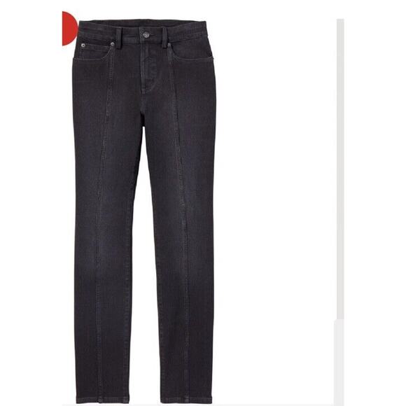 Duluth Trading Jean-Netics 5-Pocket Skinny Jeans Womens Short Black Size 12 30” - Picture 1 of 10